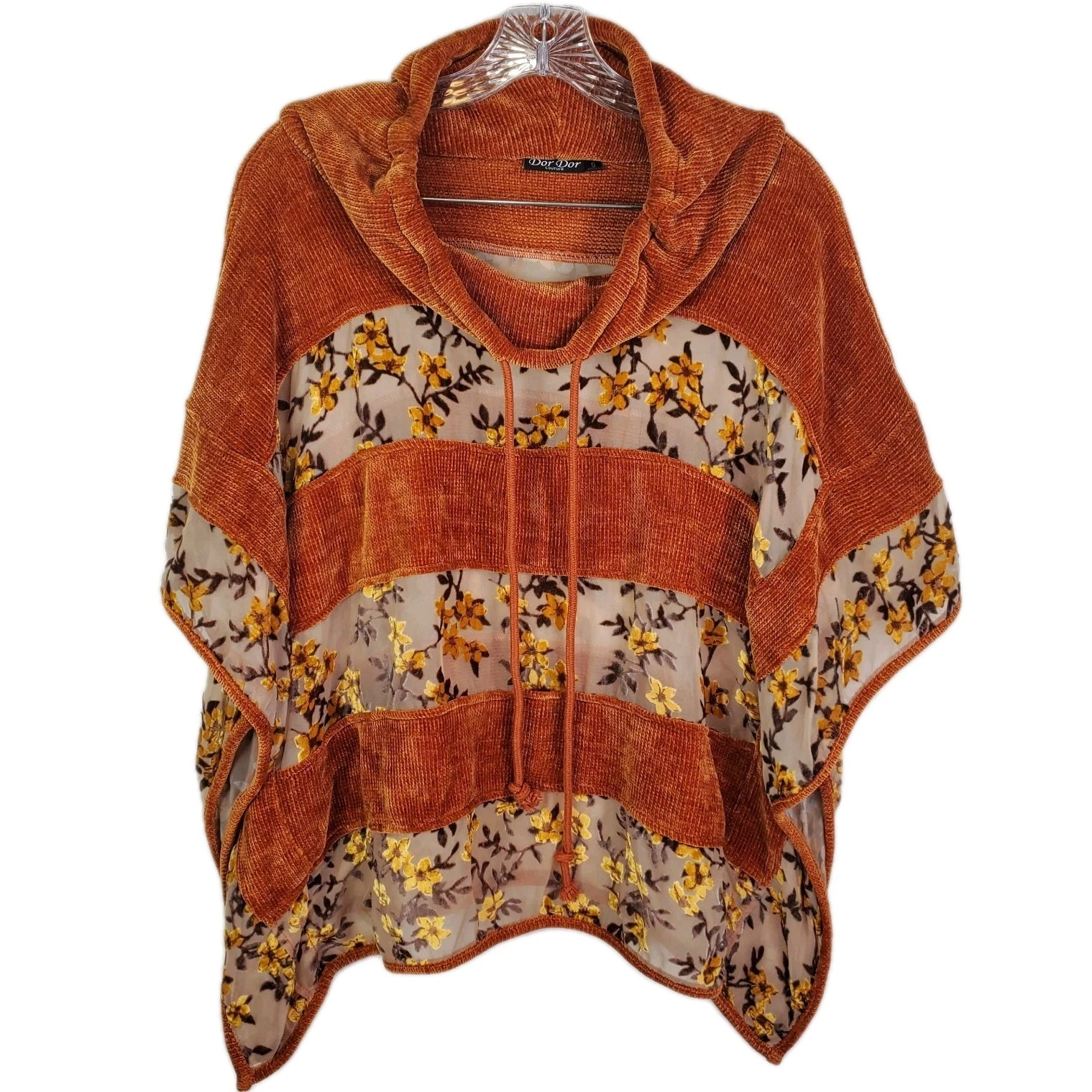 Dor Dor Couture Anthro Sweater Small Cowl Dolman Poncho Western Oversized Tunic
Opens in a new windo