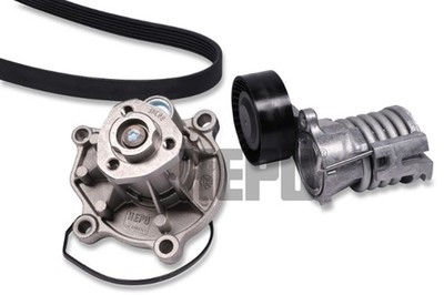 HEPU Wasserpumpe + Keilrippenriemensatz PK05661 für VW FOX 5Z1 5Z3 5Z4 5Z5 POLO