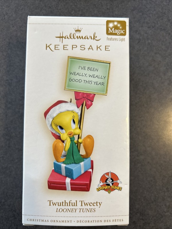 2006 Hallmark Keepsake Christmas Ornament Looney Tunes - Twuthful Tweety NIB