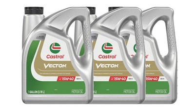 Castrol Vecton 15W-40 CK-4 Synthetic Blend Motor Oil, Case of 3-1 Gallon Bottles