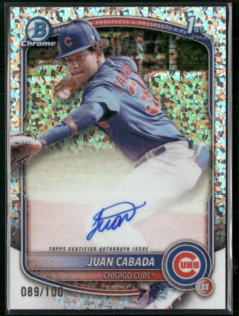 2025 Bowman Chrome #CPA-JC Juan Cabada Prospect Autographs Mini-Diamond #/100