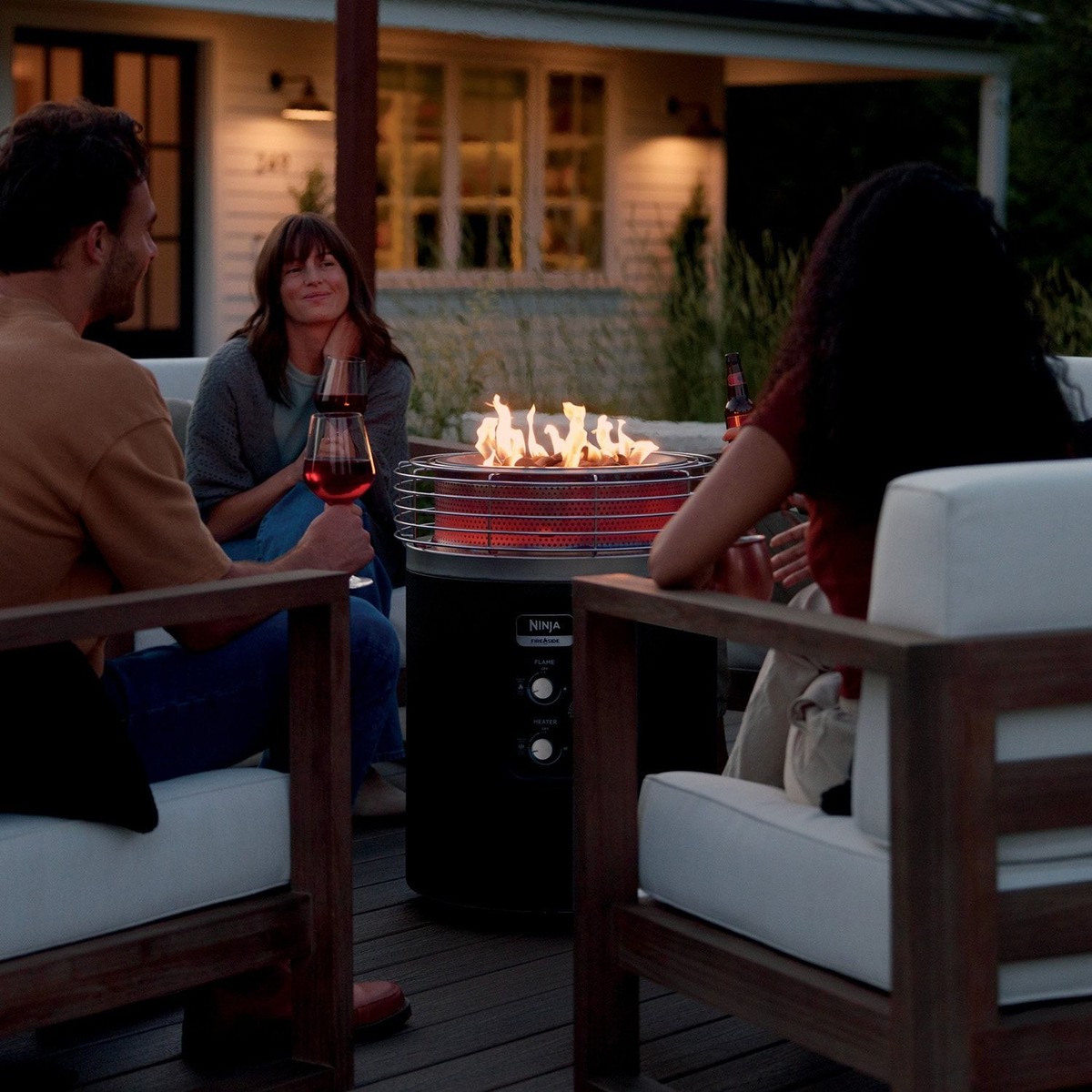 Ninja OF101A Fireside360 Outdoor Heater & Fire Pit with 3 Modes