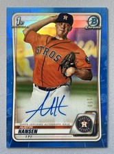 Austin Hansen Auto 2020 Bowman Chrome Prospect Blue Refractor /150 Astros CPA-AH