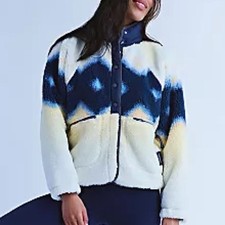 NWT Free People FP Movement Hit the Slopes Printed Fleece Jacket Outdoor Cozy XS