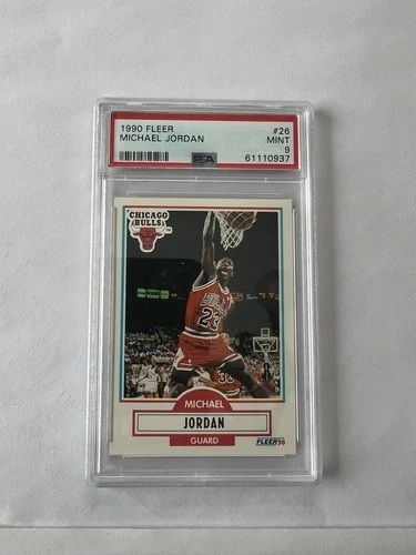 1990 Fleer Basketball Michael Jordan Card  Bulls  PSA 9 Mint  ***LAST ONE***