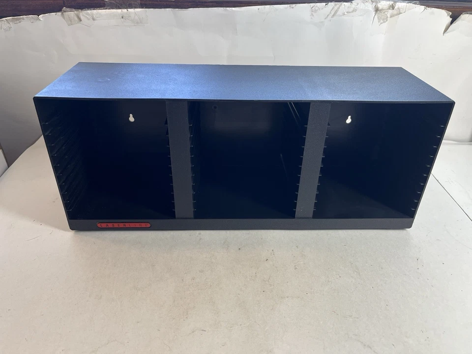 Vintage LASERLINE CD Storage Rack Organizer Desktop or Wall Mount Black 36 CDs - Image 4 of 4