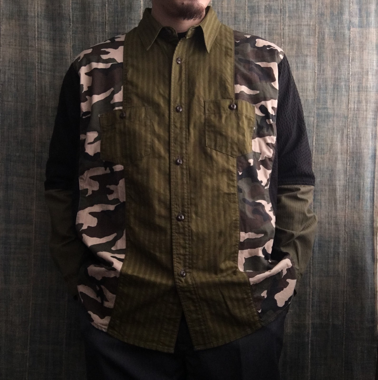 FDMTL Patchwork Camo Oversized Shirt Made in Japa… - image 6