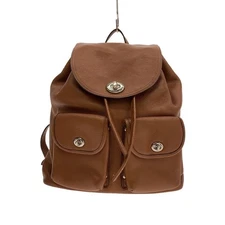 Coach All Backpack Drawstring Bag Brown Excellent