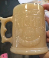 Vintage Whataburger Butterscotch Buffalo Nickel Opaque Coffee Cup Mug Made USA