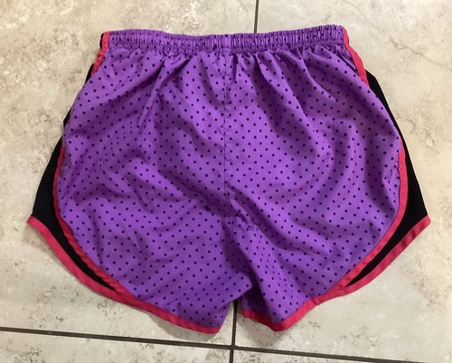 NIKE Dri-Fit Athletic Running SHORTS ~ Women's XS ~ Purple Polka Dots - Picture 3 of 5