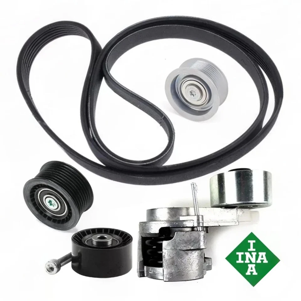 11287627052 INA 5Pcs Drive Belt Tensioner KIT For BMW X5 6 7 F01 F02 F03 F04 E71 - Image 2 of 4