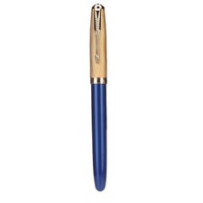 143mm Jinhao 85 Metal/Wood Fountain Pen Extra Fine Nib 0.38mm Writing Pen Blue