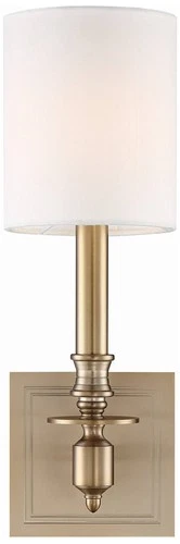 Crystorama Lloyd 13 1/2" High Aged Brass Wall Sconce - Picture 1 of 7