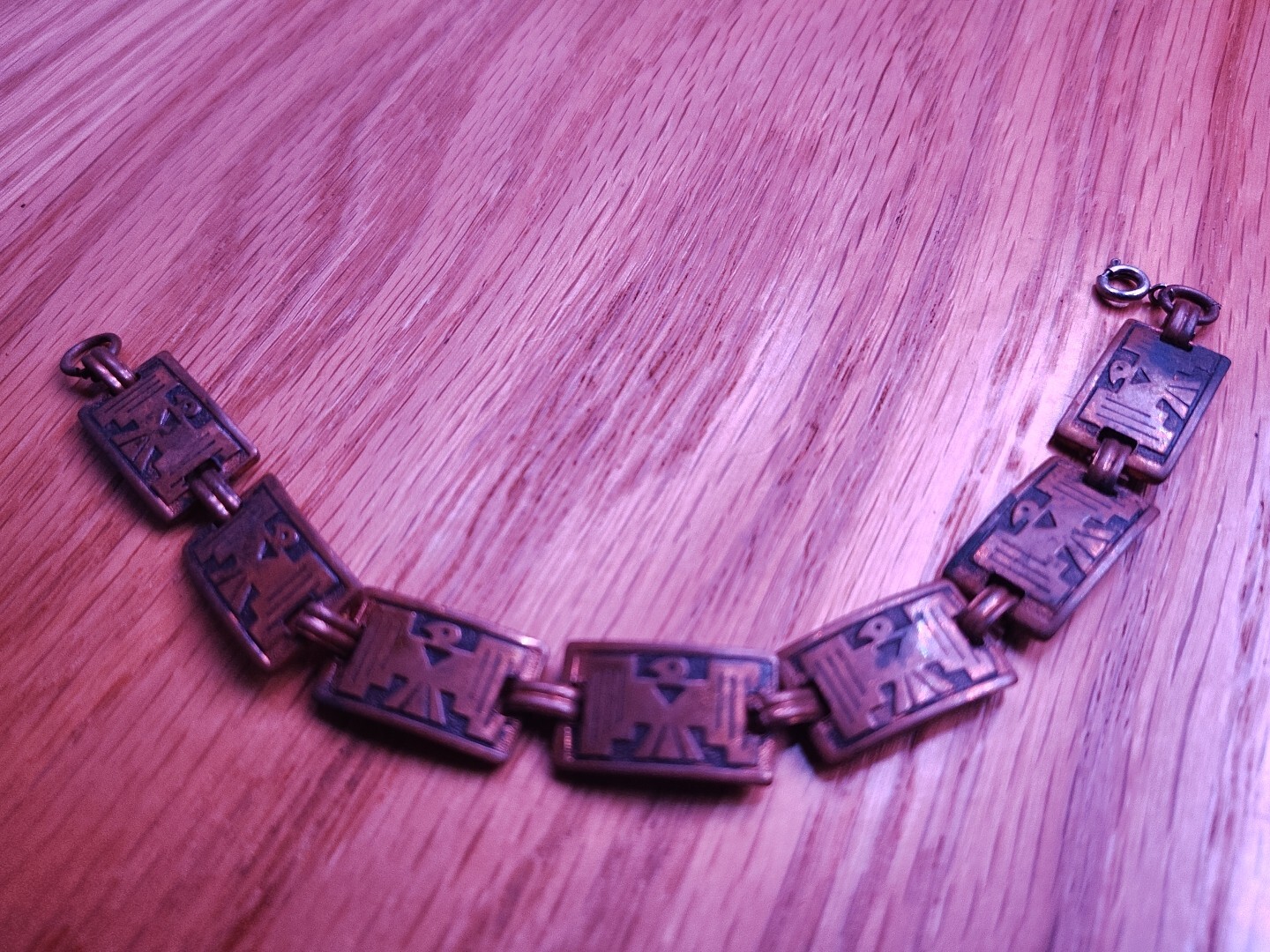 Rare Vintage Solid Copper Marked Thunderbird 1/2"… - image 2