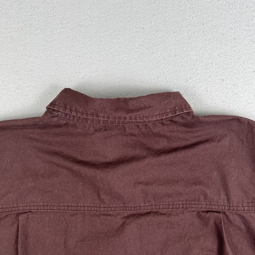 REI Button Up Shirt Mens Size XXL Maroon Red Collared Long Sleeve - Picture 12 of 12