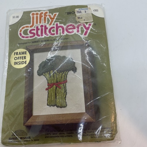 Jiffy Stitchery Kit “Broccoli “ Sunset Designs By Nancy Overton