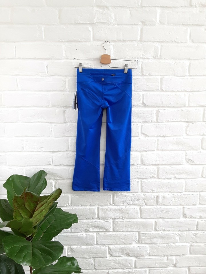 Athleta Leggings Womens XXS Royal Blue Capri Yoga Pants Work It Out UPF