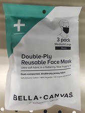 BELLA  CANVAS REUSEABLE FACE MASK-BLACK-MEDIUM/LRGE