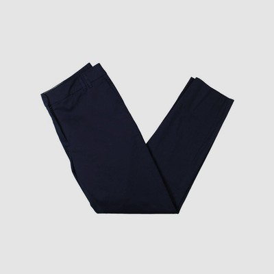 New $210 Marella Sibilla Women's Blue Cotton Sateen Stretch Capri Pants Size 4