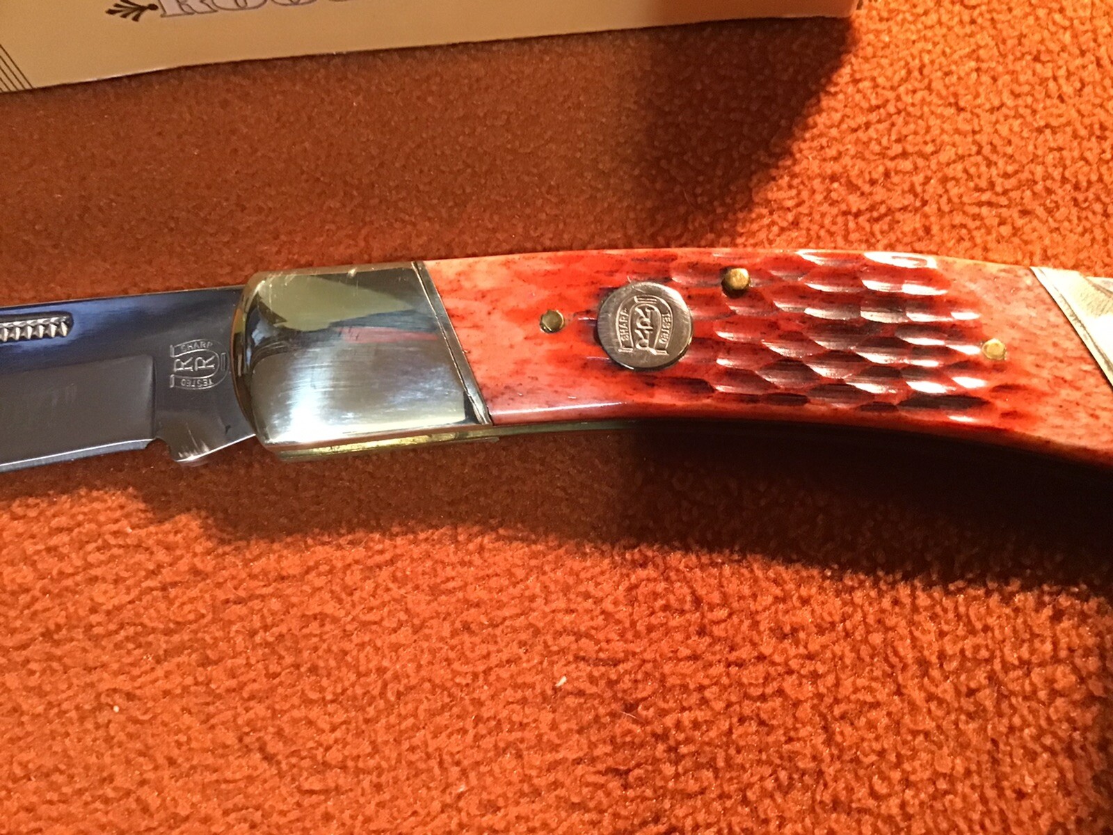 Vintage Rough Rider RR 273 Red Jigged Lockback Knife eBay