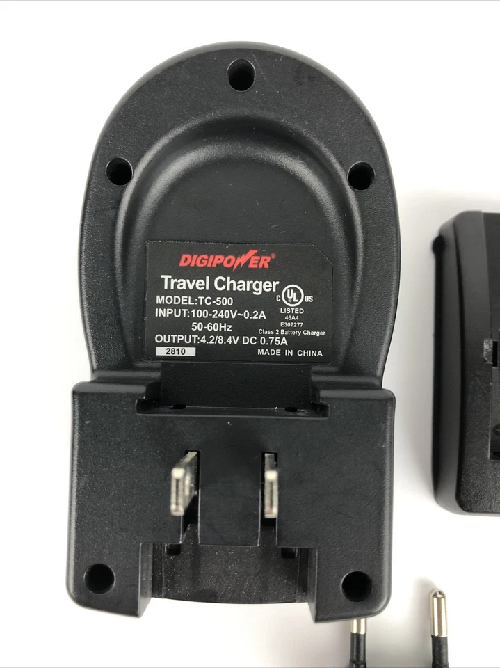 Cargador de batería de viaje Digipower TC-500 DSLR-500 para Canon 100-240V ~ 0,2A 50-60 Foto 2 de 4