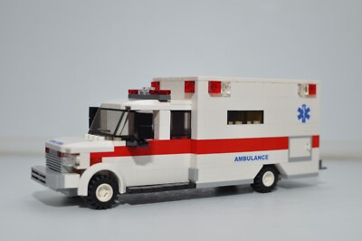 Ambulance City EMT Medic Truck Red White Custom Model Built with LEGO  Bricks