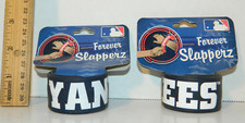 New 2 ct lot NEW YORK YANKEES Baseball Slap Bracelet Silicone 9" WRIST BAND MLB