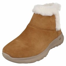 Ladies Skechers 15501 On The Go Joy 'Bundle Up' Casual Suede Ankle Boots