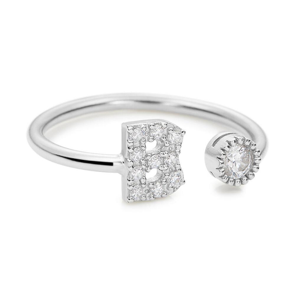 Anillo Ajustablede Mujer STROILI 1683968 925% Plata Letra B