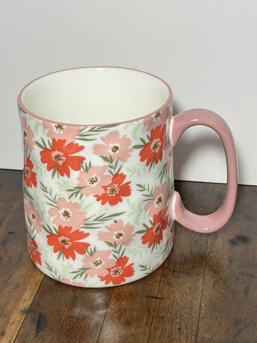 10 Strawberry Street Ceramic Coffee/Tea Mug Bella Red Pink Floral Flower 14  oz | eBay