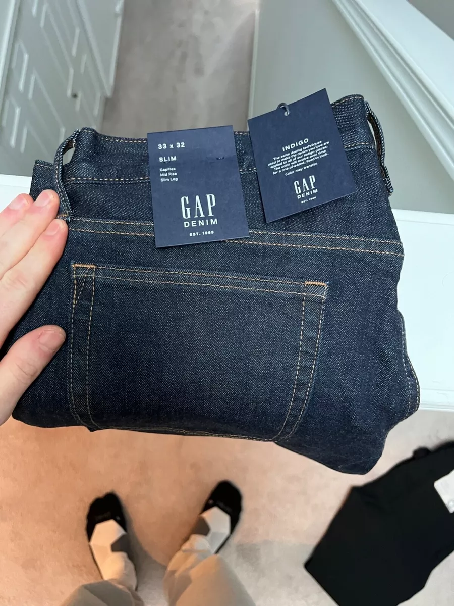 *New with Tags* Gap Flex Slim Indigo Jeans / Denim size 33 x 32