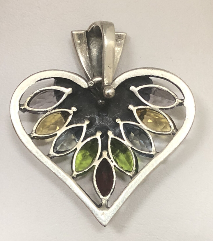 Large Vintage Solid Sterling Silver Marcasite Mul… - image 6