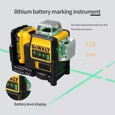 DW089LG 12V Green Line 3 x 360 Laser Level Laser  Battery  Charger