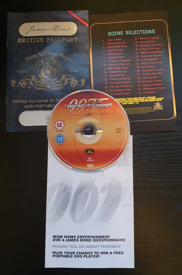 The World Is Not Enough DVD 2003 Pierce Borsman James Bond 007 Special Edition  - Image 4 of 4