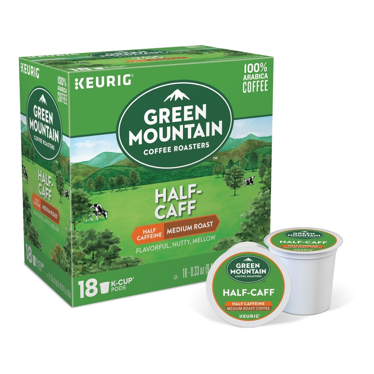 Keurig K-cups Green Mountain Half Caff 
