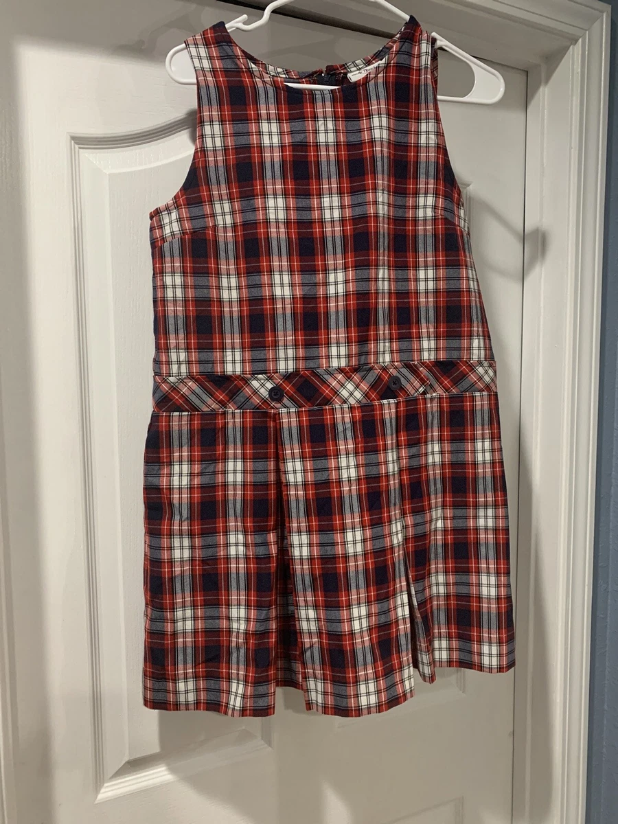 Girl s Size 12.5 Becky Thatcher School Uniform Plaid Jumper Dress