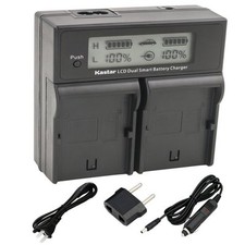 LCD Dual Fast Charger for Canon LP-E4 EOS-1D 1DS Mark 3 Mark 4
