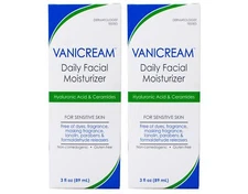 Vanicream Daily Facial Moisturizer, 3 oz, Hyaluronic Acid - 2 Pack