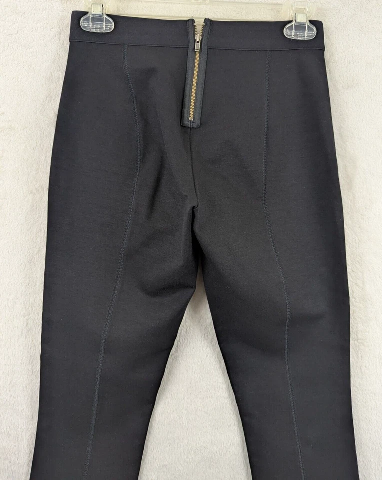J.Crew sz 2 Pixie Pant in ponte knit black zips up at back stretchy 0607 - Image 4 of 4
