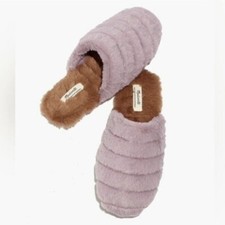 Madewell Quilted Scuff Faux Fur Slippers Size 6