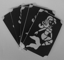 bm481 GLITTERTATTOO 10 x stencil mermaid fantasy glitter tattoo L K 