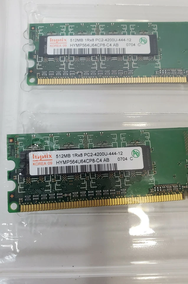 512MB Memory Ram Hynix 1Rx8 PC2-4200U-444-12 HYMP564U64BP8-C4 - Image 2 of 4