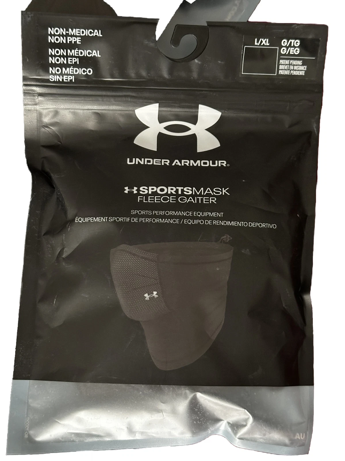 Under Armour Sportsmask Fleece Gaiter Unisex Black/Charcoal L/XL NWT MSRP $40