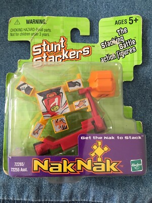 PRICE CUT! Hasbro NakNak Stunt Stackers. New In Package. 2003. Rare Collectible.