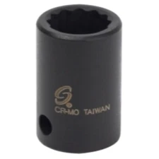 Sunex Tools 312Z 3/8" Drive 12 Point Impact Socket, 3/8"