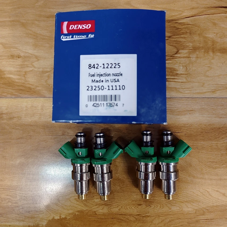 New 4Pcs DENSO Fuel Injectors 23250-11110 For Toyota Tercel Paseo 1.5L 1995-1998 Foto 2 de 4