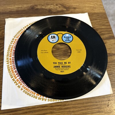 Jimmy Rodgers You  Pass me By/Today 7'' A&M Forget Me Nots