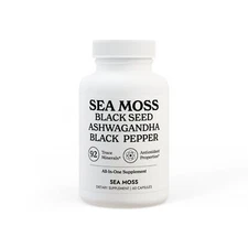 Sea Moss Supplement Rich in 85+ Trace Minerals & Fulvic Acid (60 Capsules)