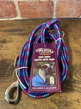 Sheep Halter with Snap Lead Pink/Teal 1 Count By Weaver Leather