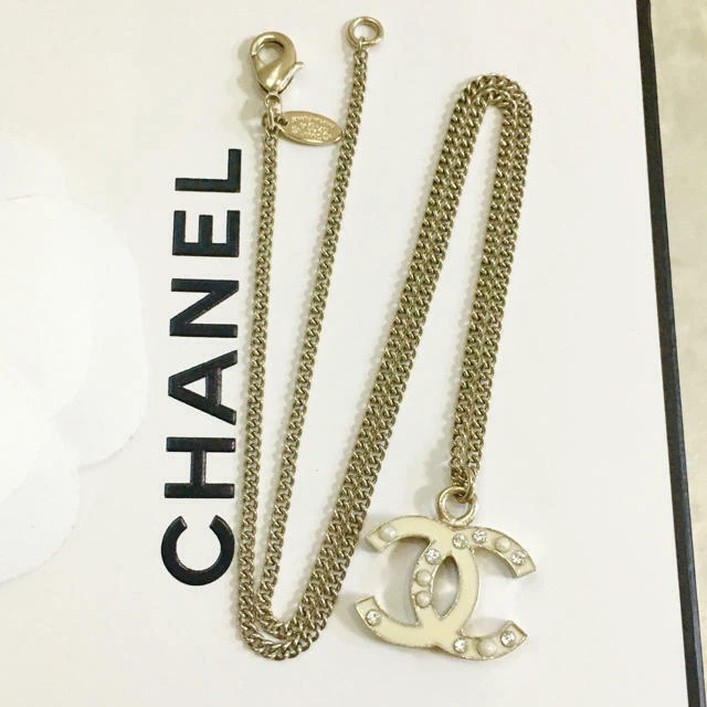 Chanel Long Double-Sided Blue & Pearl Enamel CC Logo Necklace